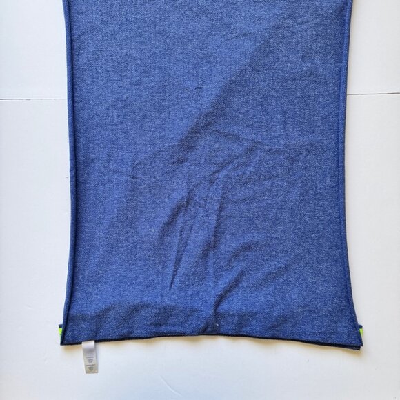 Ivivva Scarf Village Chill Herrigbone Blue Yellow Infinity Button Reversible OS - Picture 10 of 12